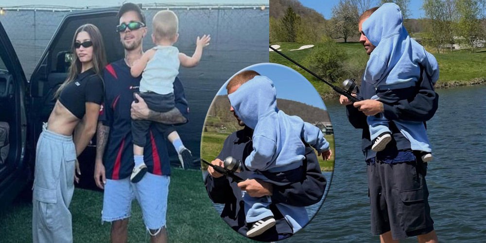 Bieber oğluyla balık tuttu