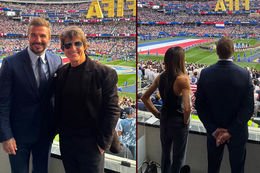 David Beckham ve Tom Cruise tribünde yan yana