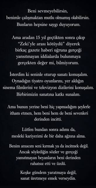 <strong>"İSTERDİM Kİ SENİNLE OTURUP SANATI KONUŞALIM"</strong>