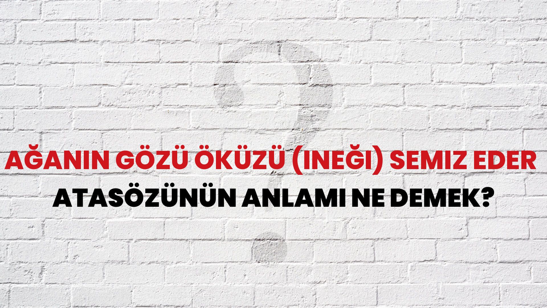Ağanın gözü öküzü (ineği) semiz eder Atasözünün Anlamı Ne Demek?