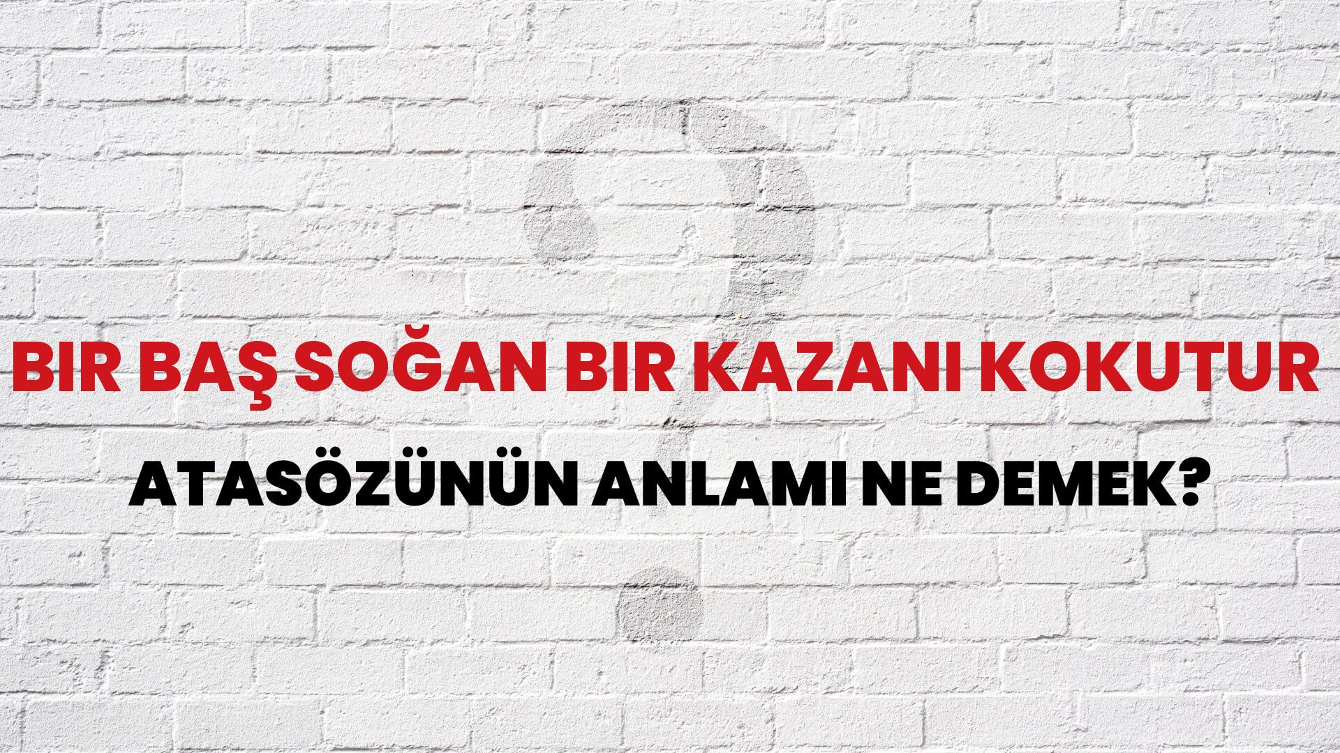 Bir baş soğan bir kazanı kokutur Atasözünün Anlamı Ne Demek?