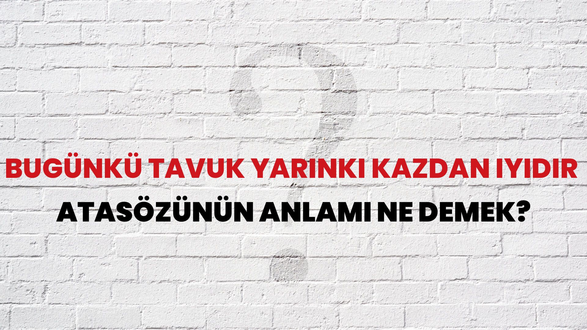 Bugünkü tavuk yarınki kazdan iyidir Atasözünün Anlamı Ne Demek?