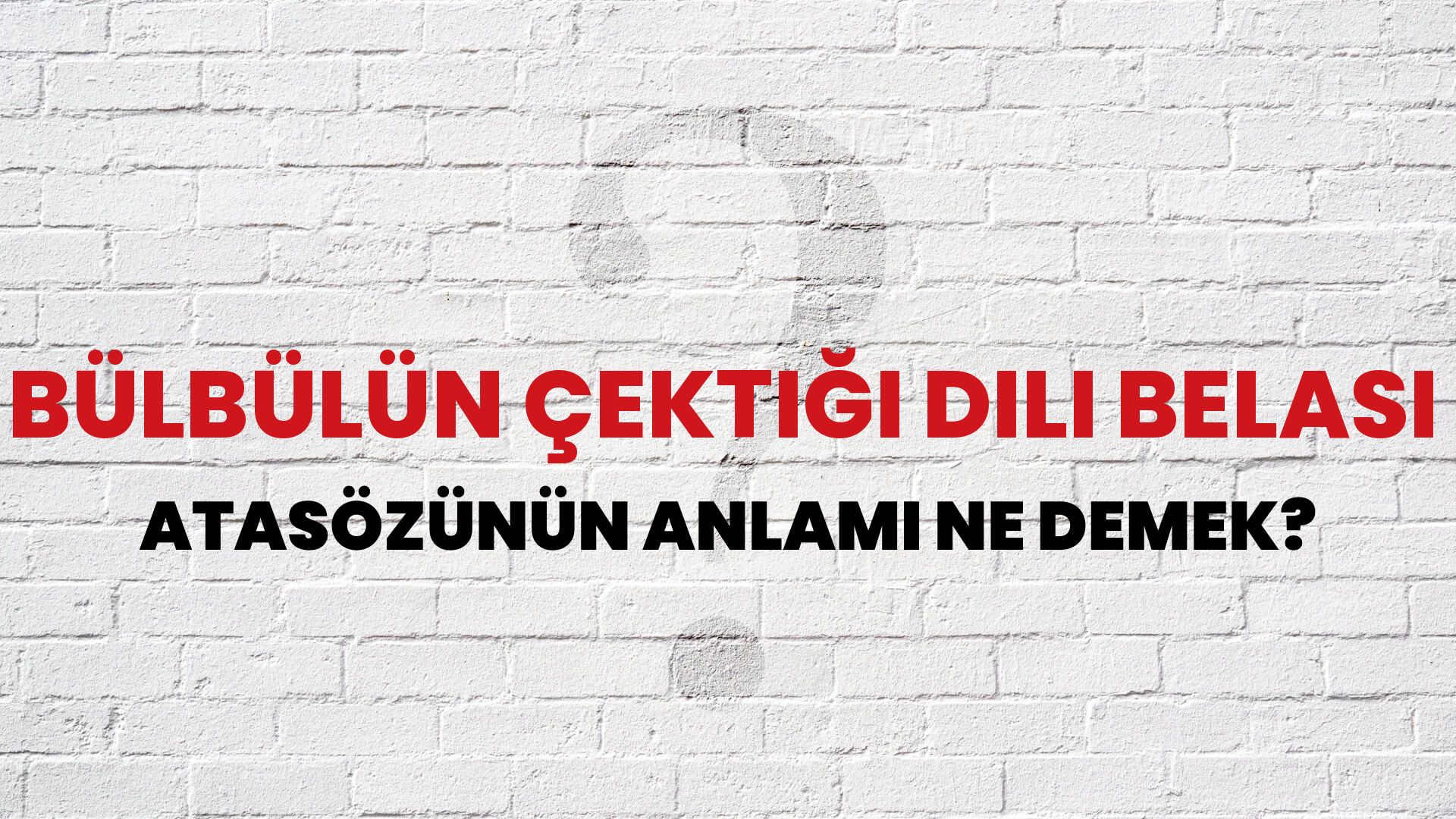 Bülbülün çektiği dili belası Atasözünün Anlamı Ne Demek?