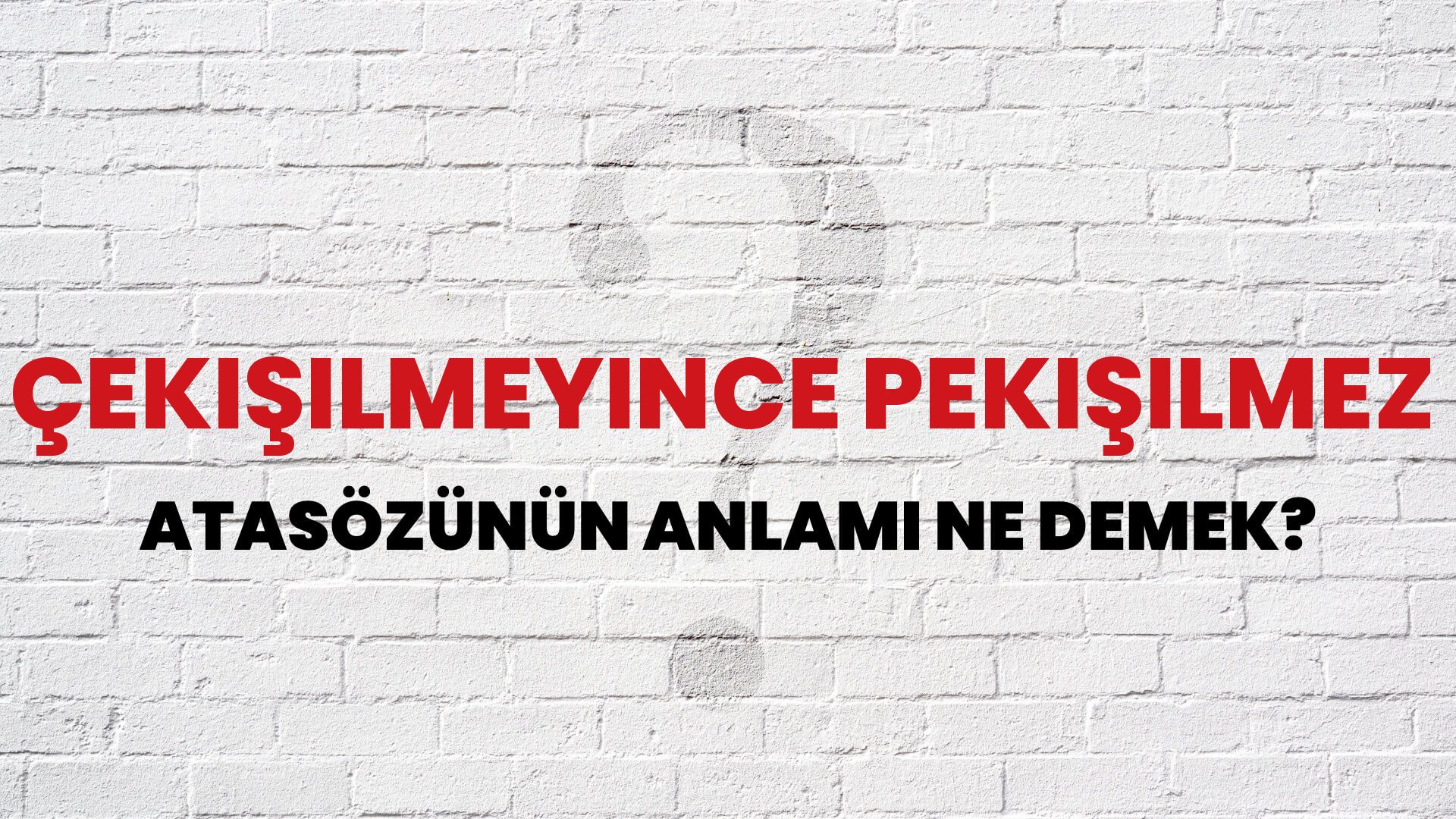 Çekişilmeyince pekişilmez Atasözünün Anlamı Ne Demek?