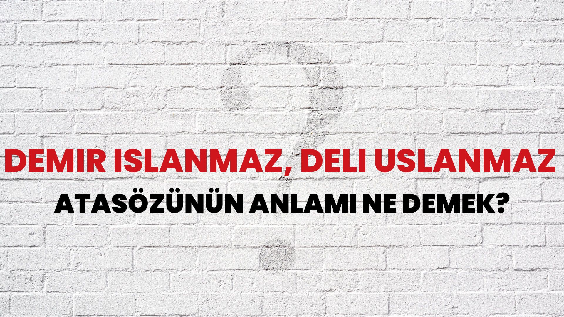 Demir ıslanmaz, deli uslanmaz Atasözünün Anlamı Ne Demek?