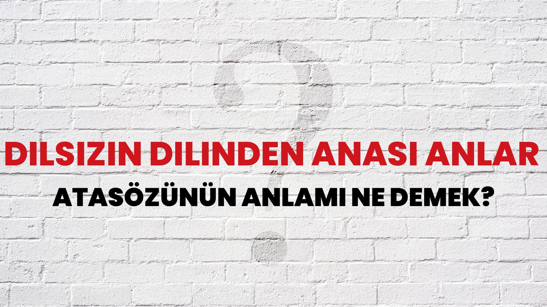 Dilsizin dilinden anası anlar Atasözünün Anlamı Ne Demek?