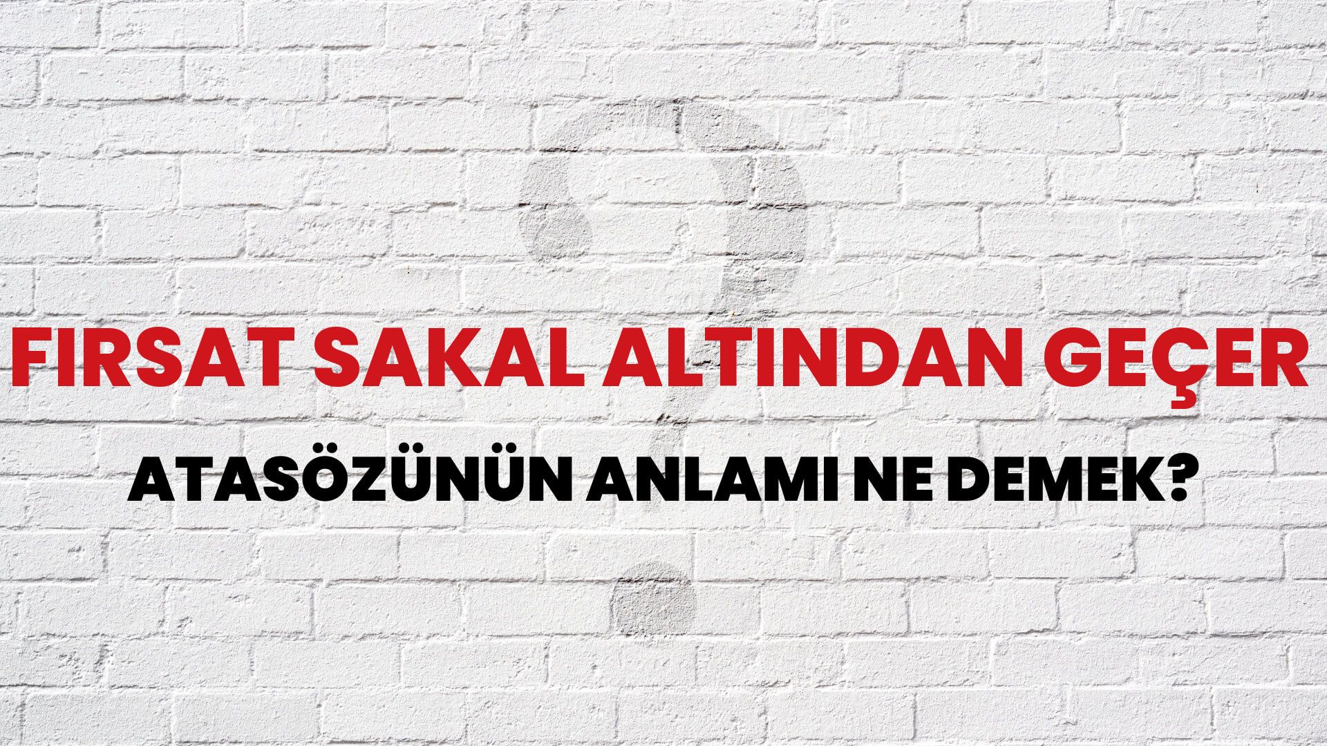 Fırsat sakal altından geçer Atasözünün Anlamı Ne Demek?