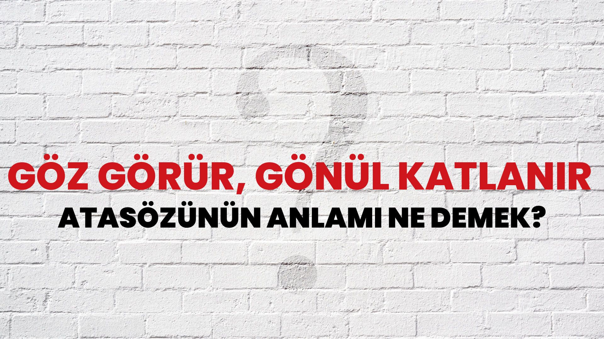 Göz görür, gönül katlanır Atasözünün Anlamı Ne Demek?