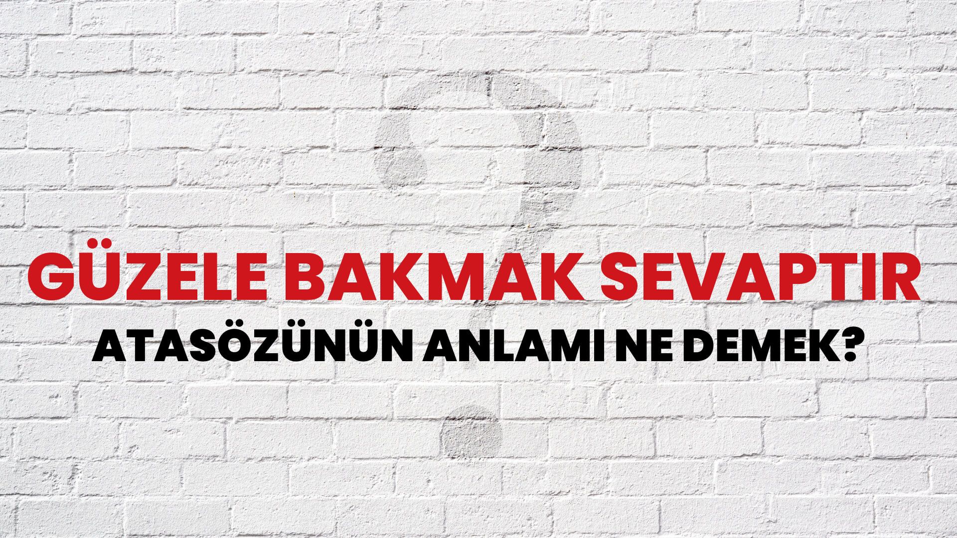 Güzele bakmak sevaptır Atasözünün Anlamı Ne Demek?