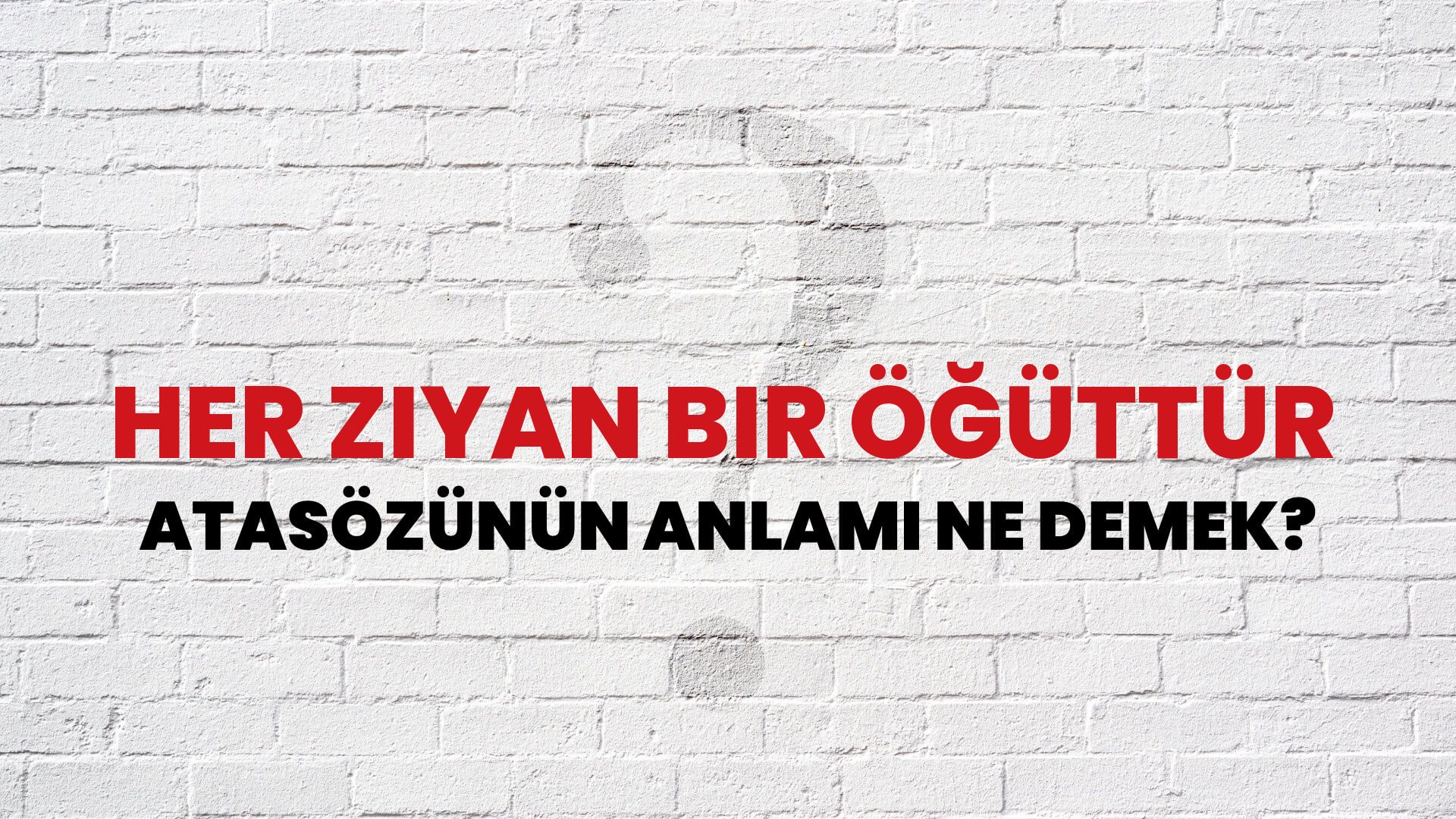 Her ziyan bir öğüttür Atasözünün Anlamı Ne Demek?