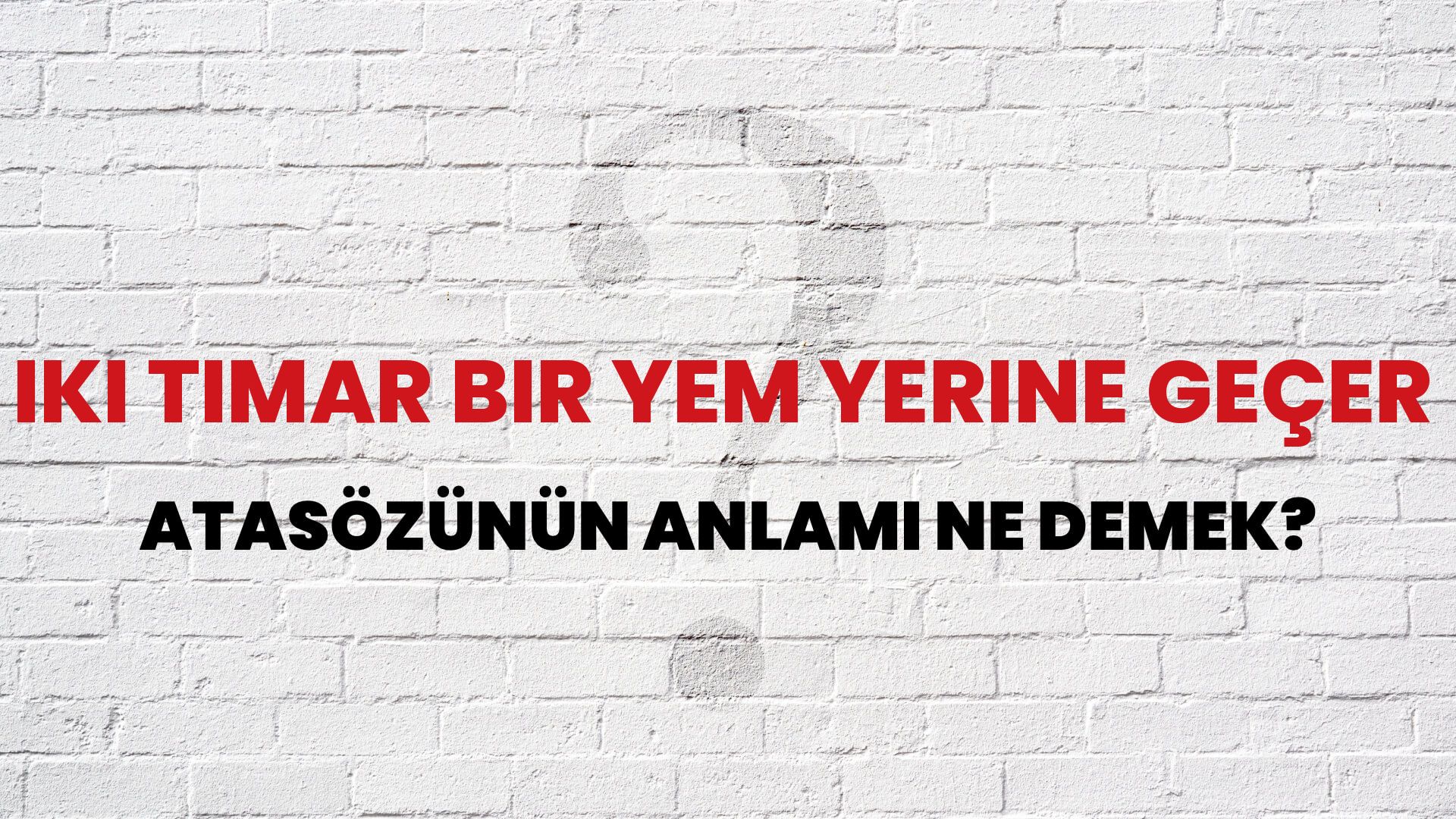 İki tımar bir yem yerine geçer Atasözünün Anlamı Ne Demek?