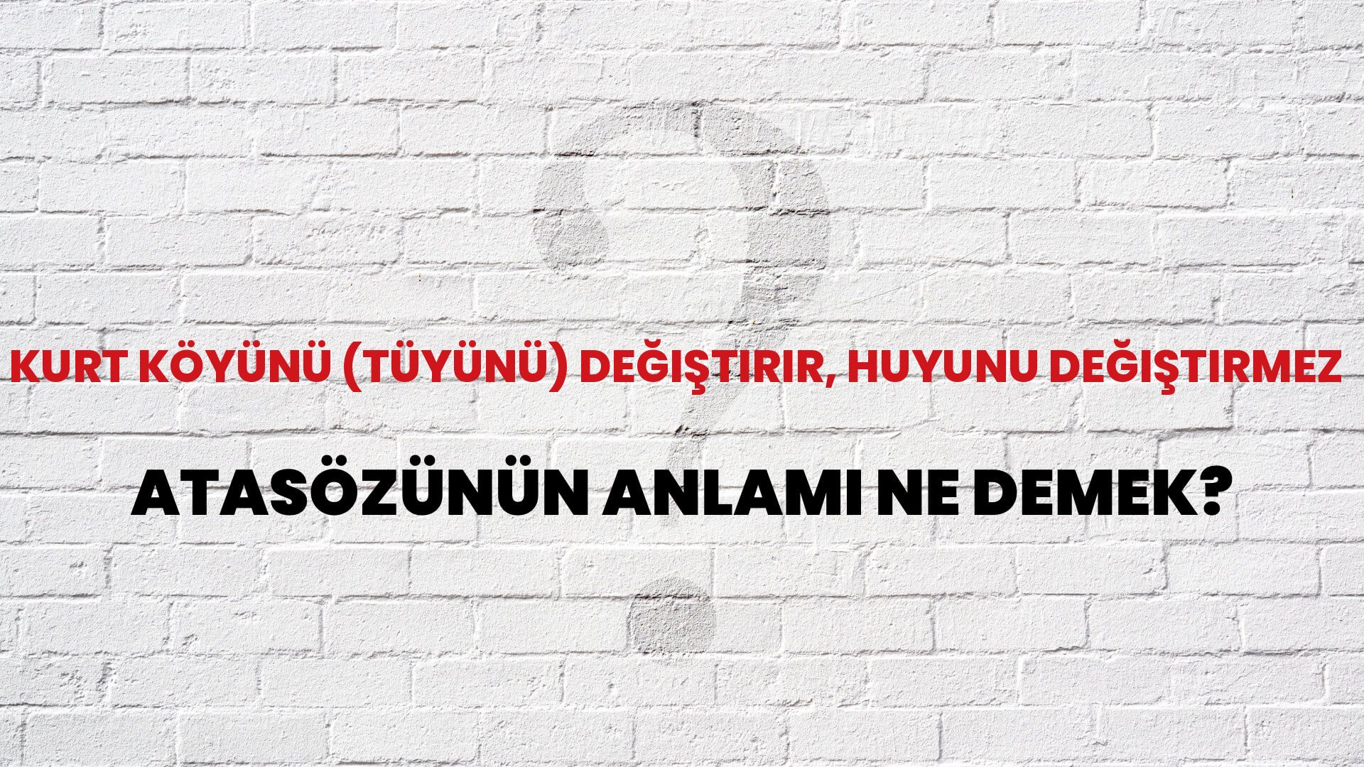Kurt köyünü (tüyünü) değiştirir, huyunu değiştirmez Atasözünün Anlamı Ne Demek?