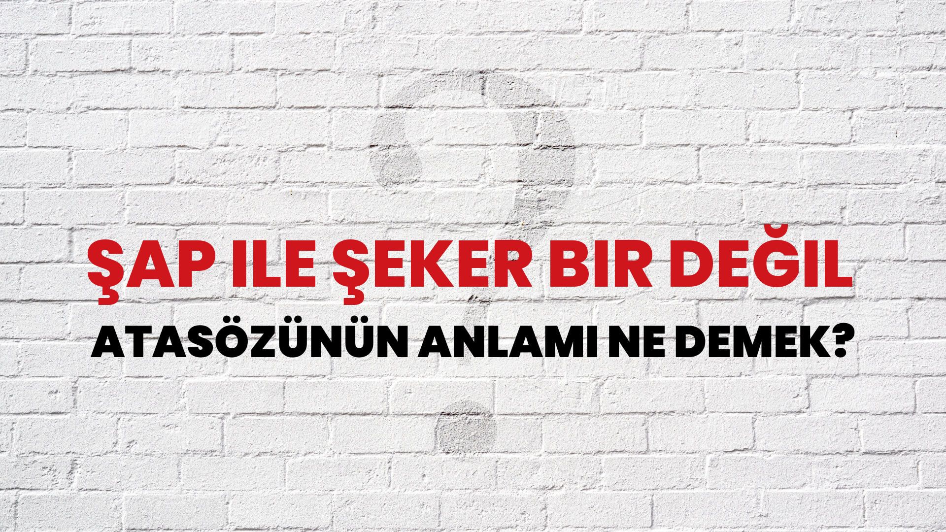 Şap ile şeker bir değil Atasözünün Anlamı Ne Demek?