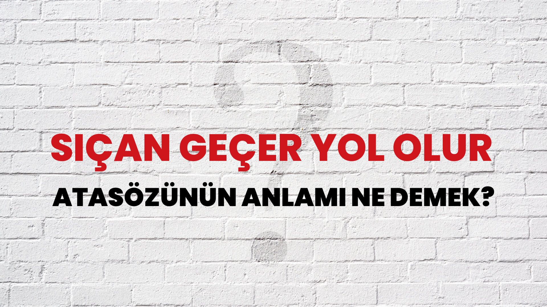 Sıçan geçer yol olur Atasözünün Anlamı Ne Demek?