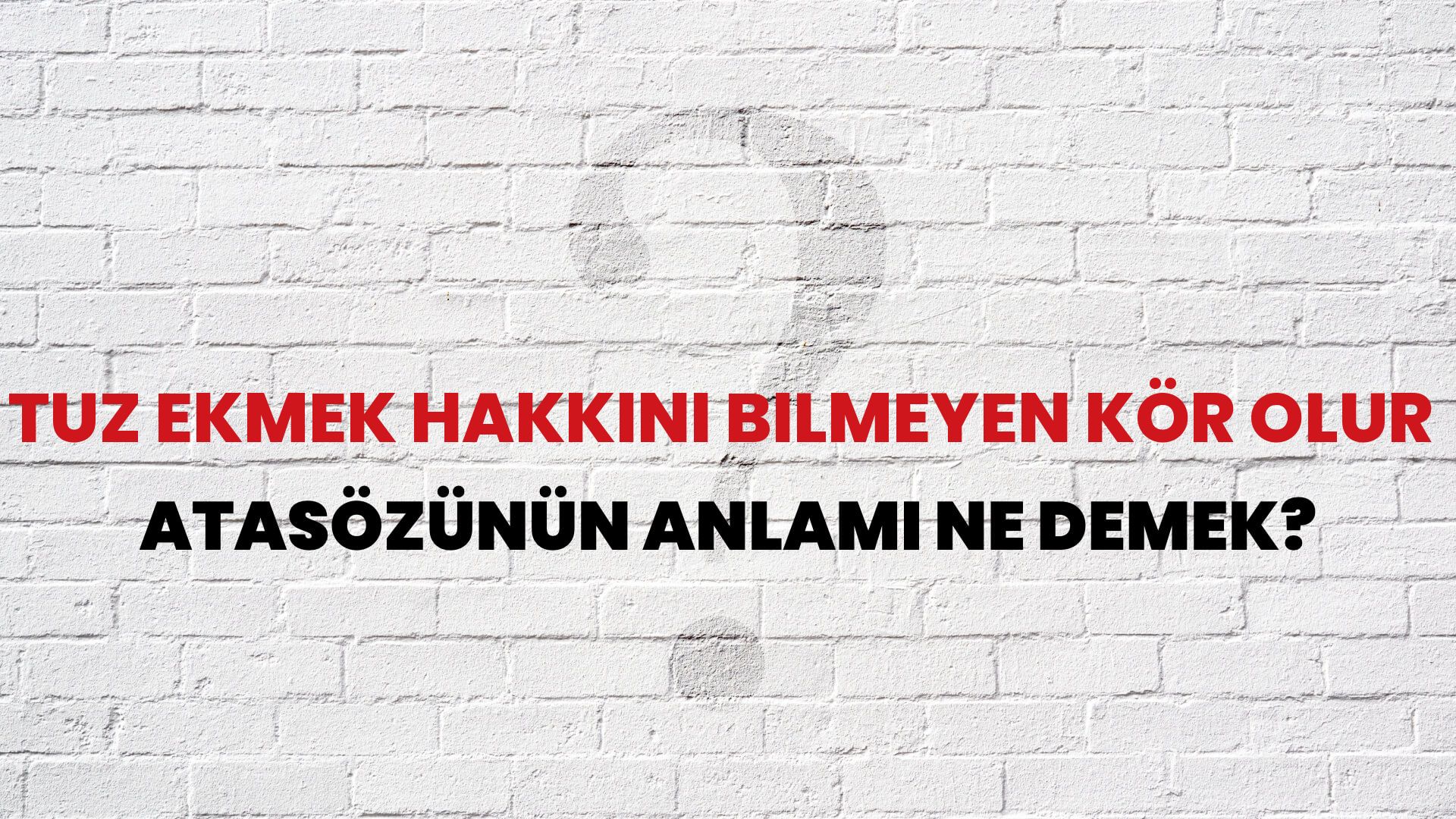 Tuz ekmek hakkını bilmeyen kör olur Atasözünün Anlamı Ne Demek?