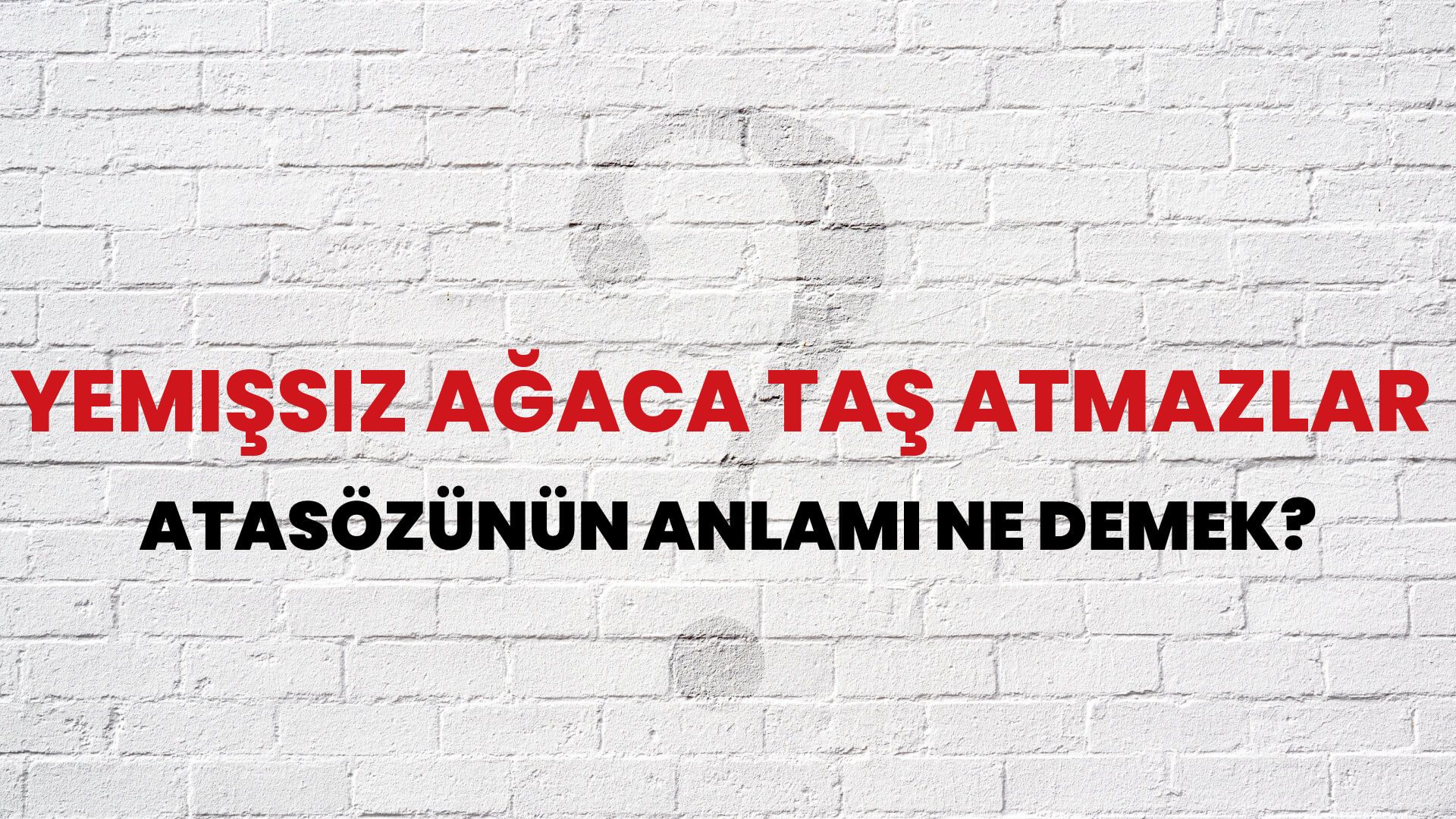 Yemişsiz ağaca taş atmazlar Atasözünün Anlamı Ne Demek?