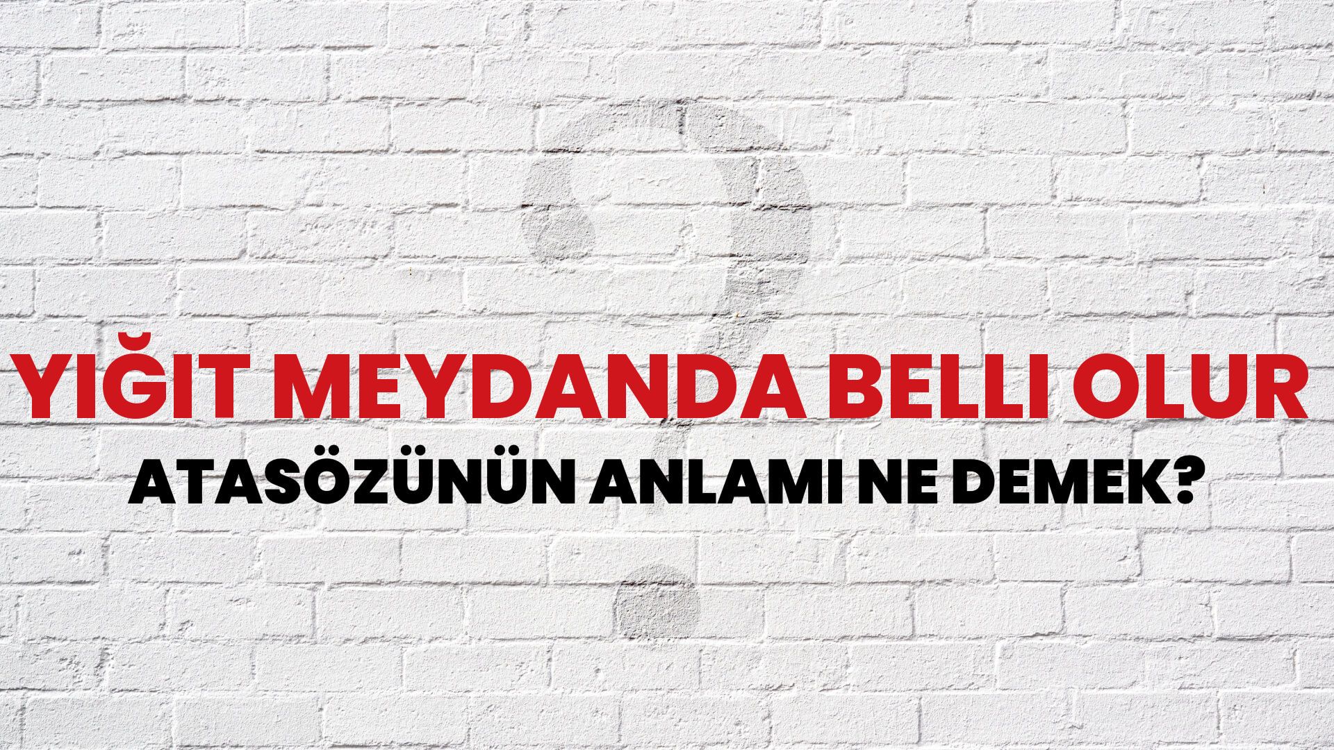 Yiğit meydanda belli olur Atasözünün Anlamı Ne Demek?