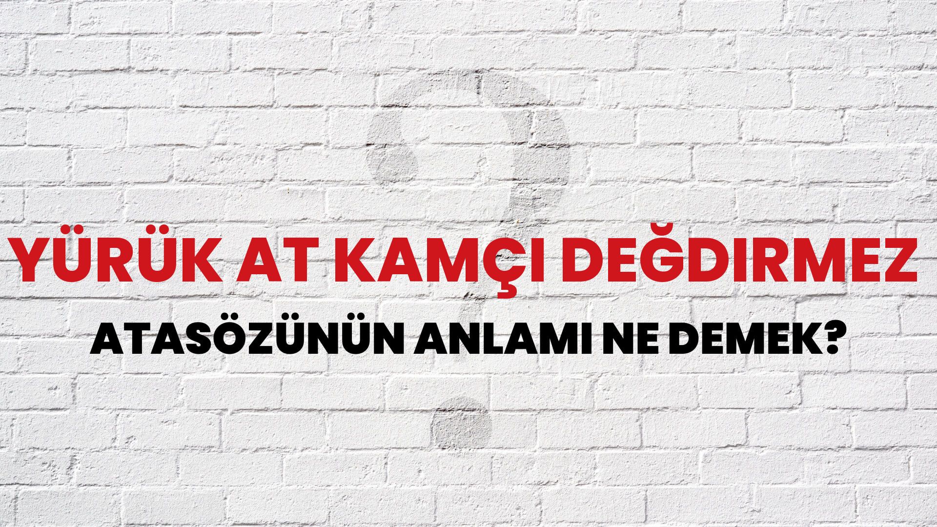 Yürük at kamçı değdirmez Atasözünün Anlamı Ne Demek?