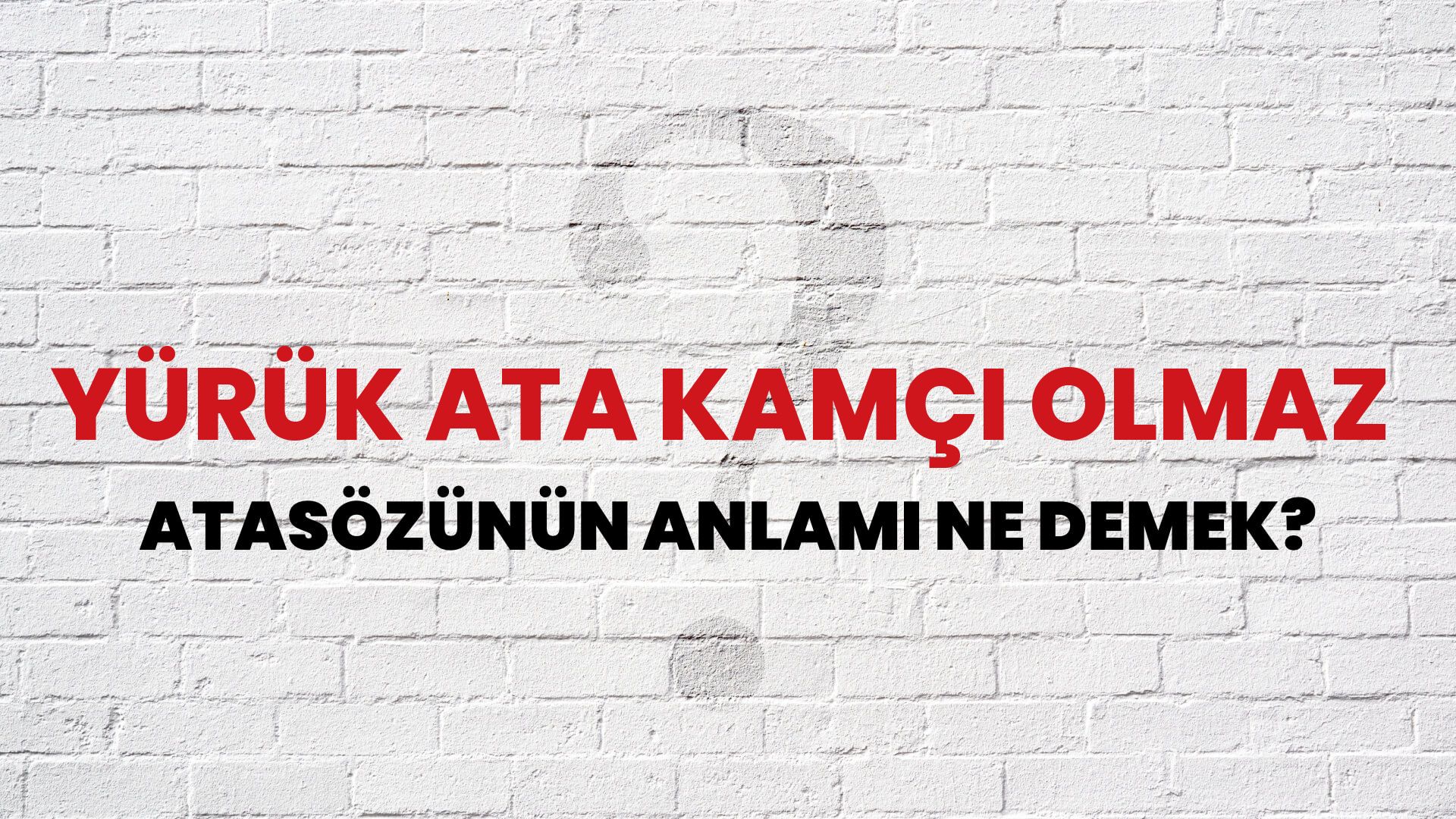 Yürük ata kamçı olmaz Atasözünün Anlamı Ne Demek?