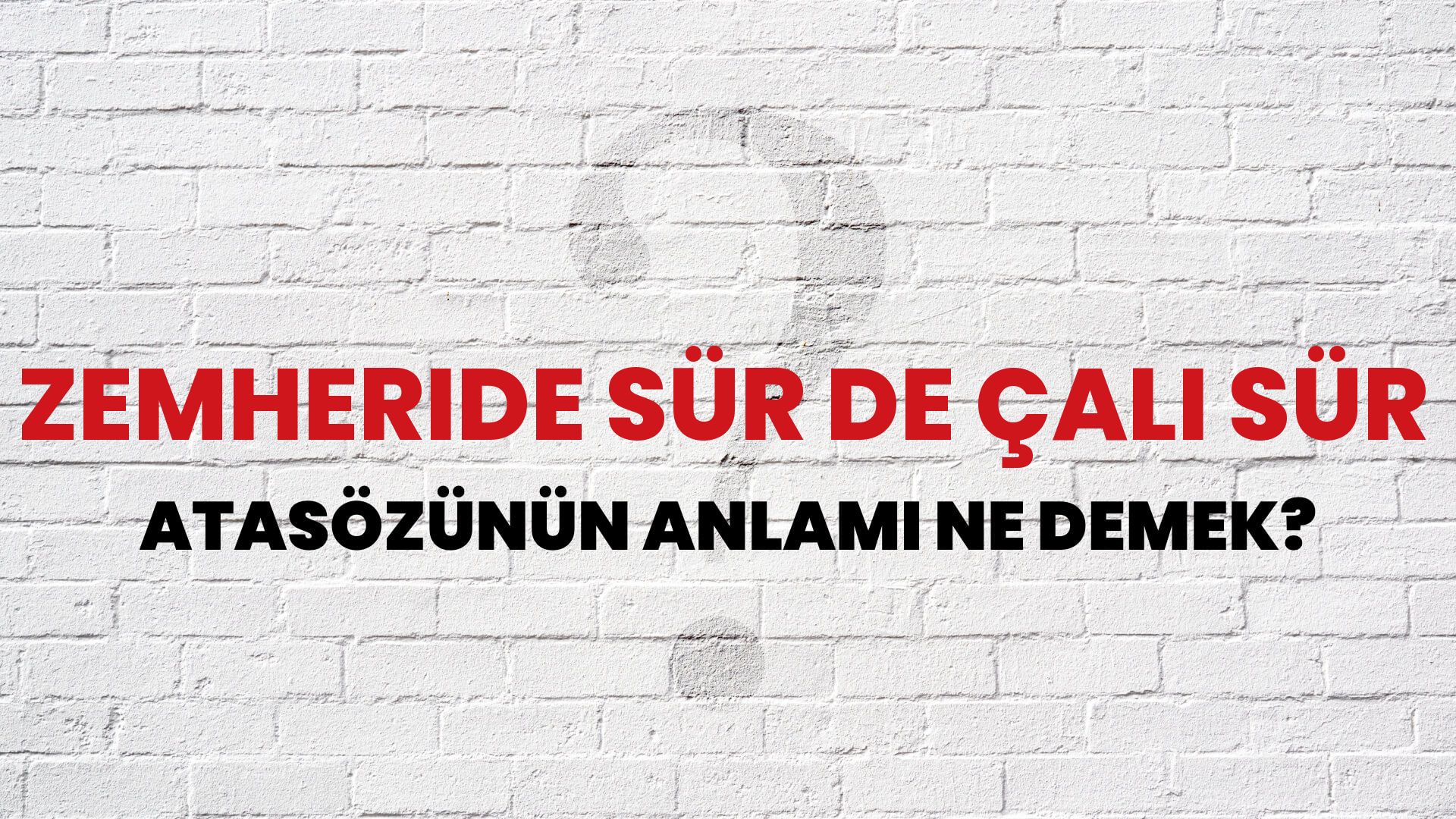 Zemheride sür de çalı sür Atasözünün Anlamı Ne Demek?