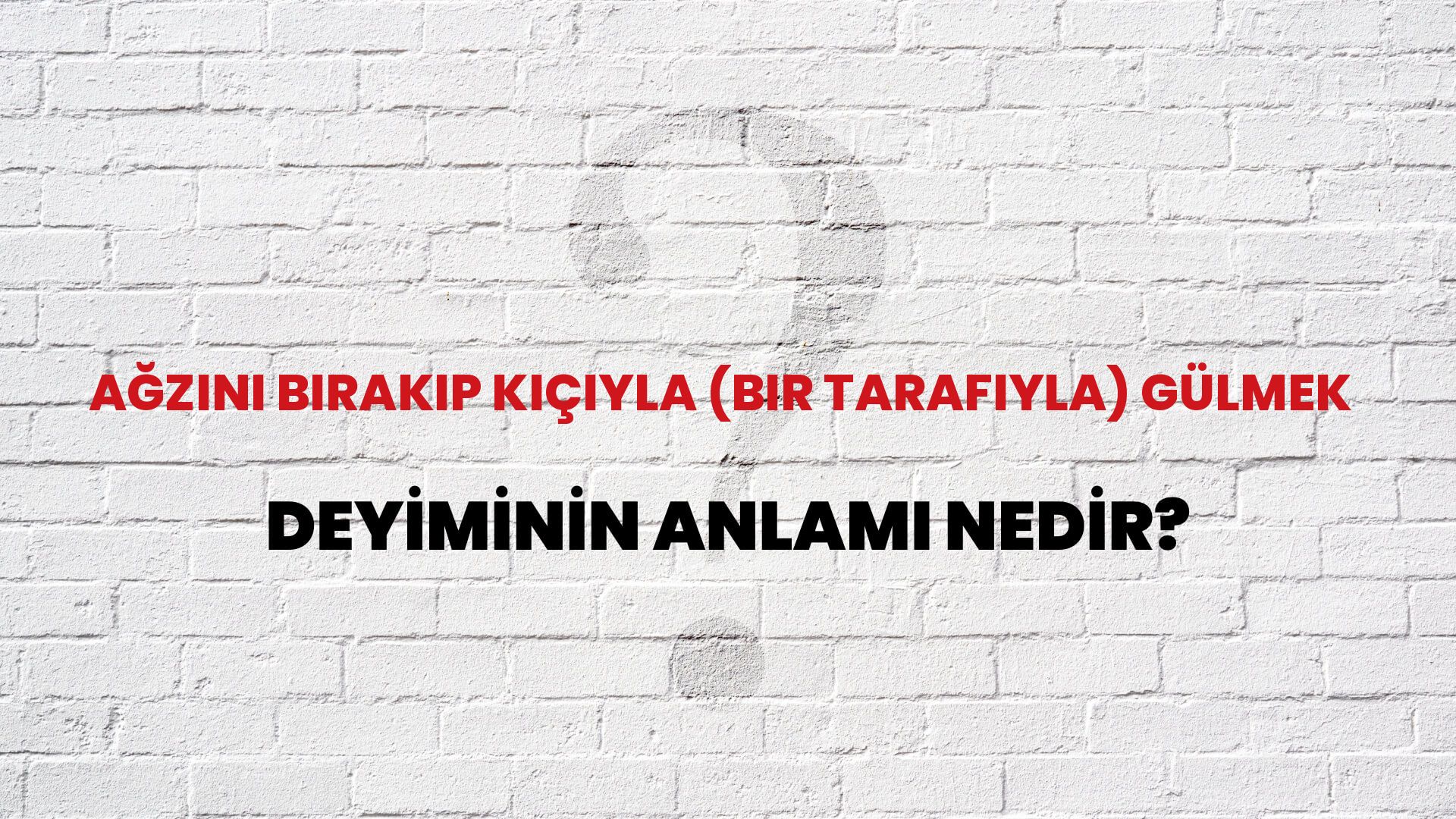 Ağzını Bırakıp Kıçıyla (Bir Tarafıyla) Gülmek Deyiminin Anlamı Nedir?