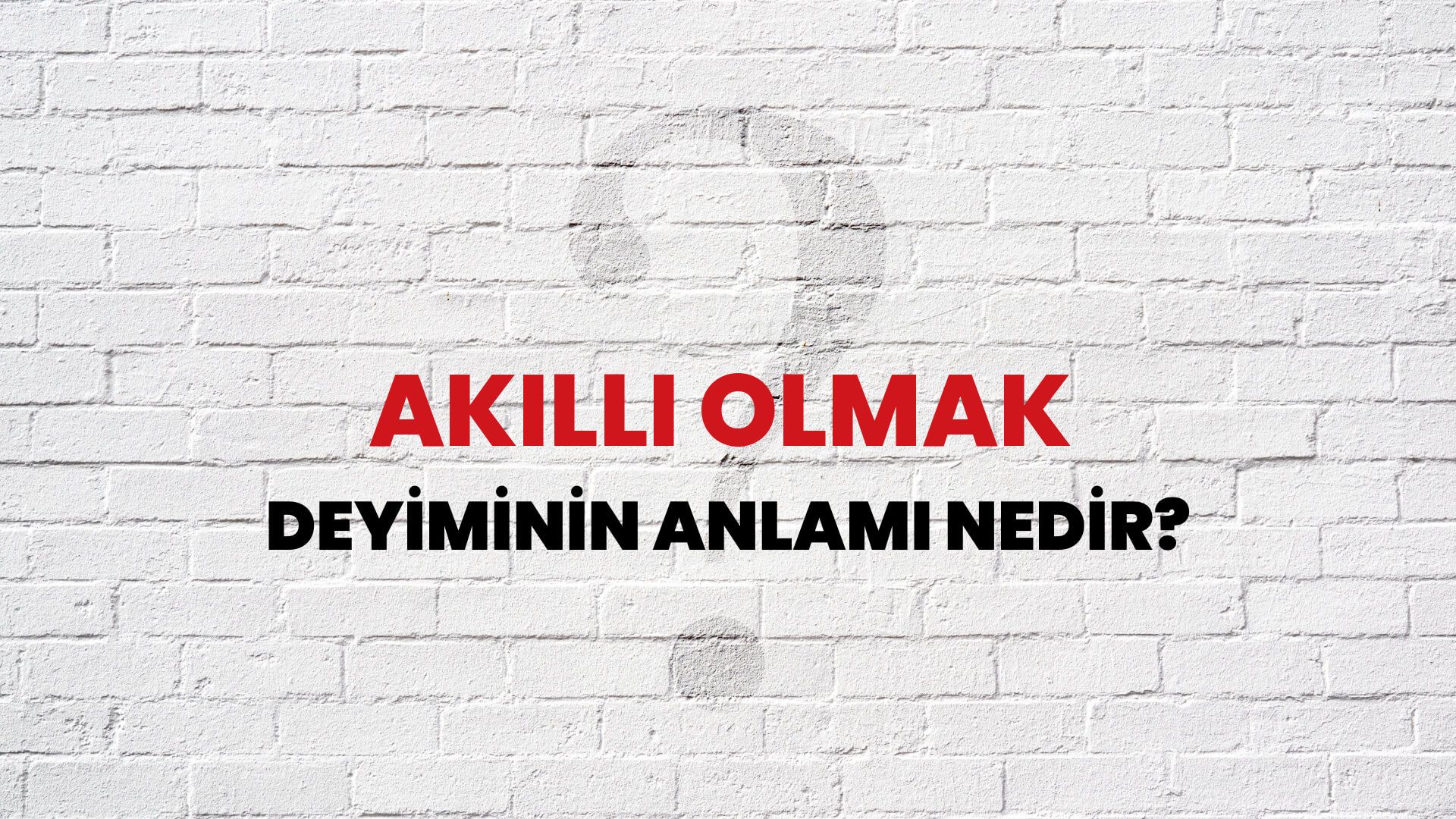 Akıllı Olmak Deyiminin Anlamı Nedir?