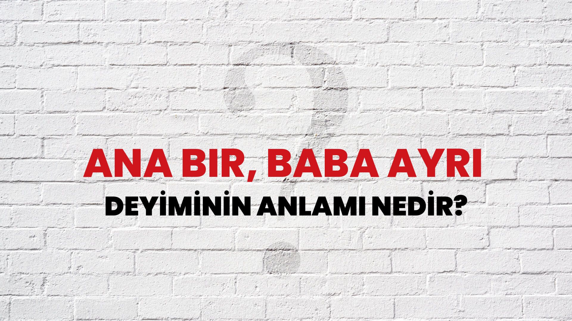 Ana Bir, Baba Ayrı Deyiminin Anlamı Nedir?