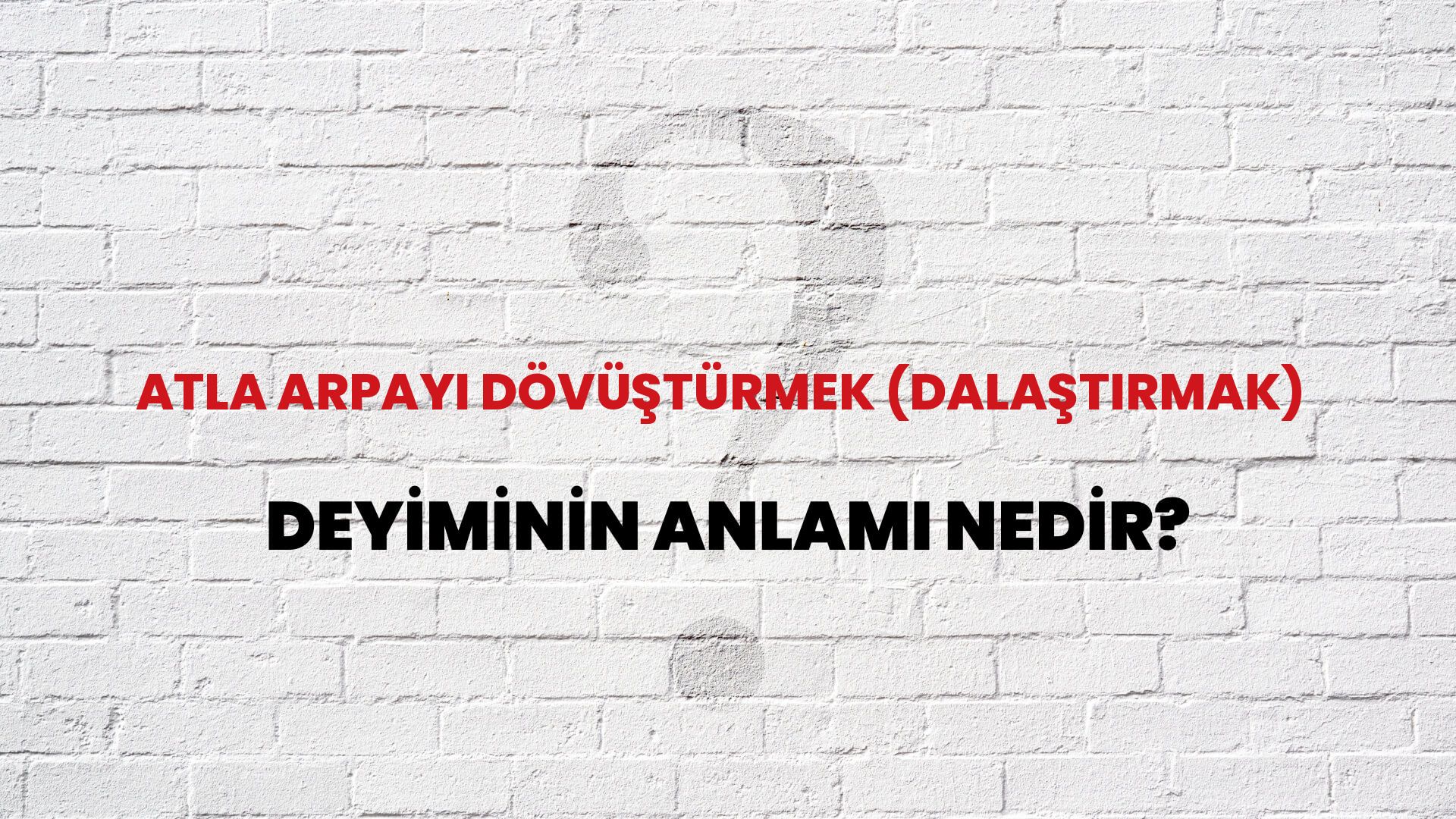 Atla Arpayı Dövüştürmek (Dalaştırmak) Deyiminin Anlamı Nedir?