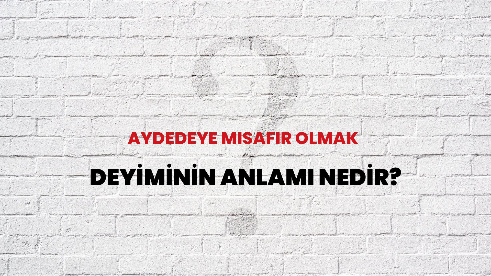 Aydedeye Misafir Olmak Deyiminin Anlamı Nedir?