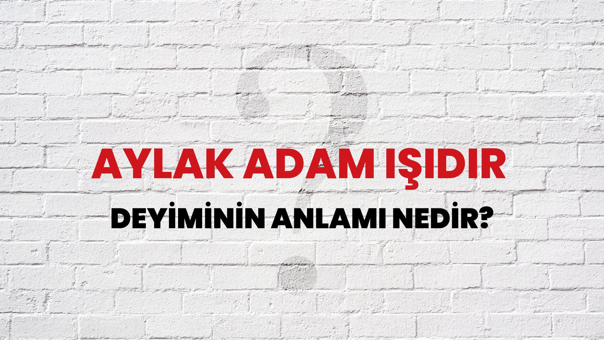 Aylak Adam Işidir Deyiminin Anlamı Nedir?