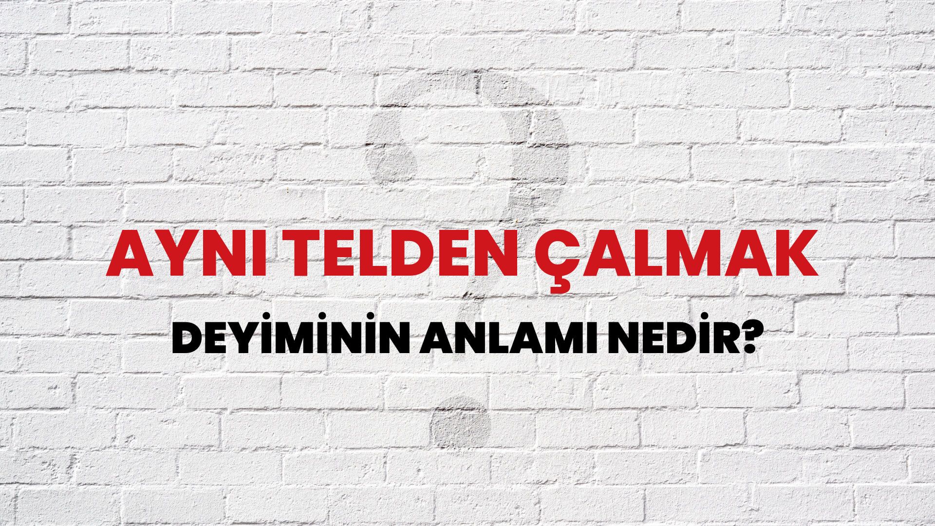 Aynı Telden Çalmak Deyiminin Anlamı Nedir?