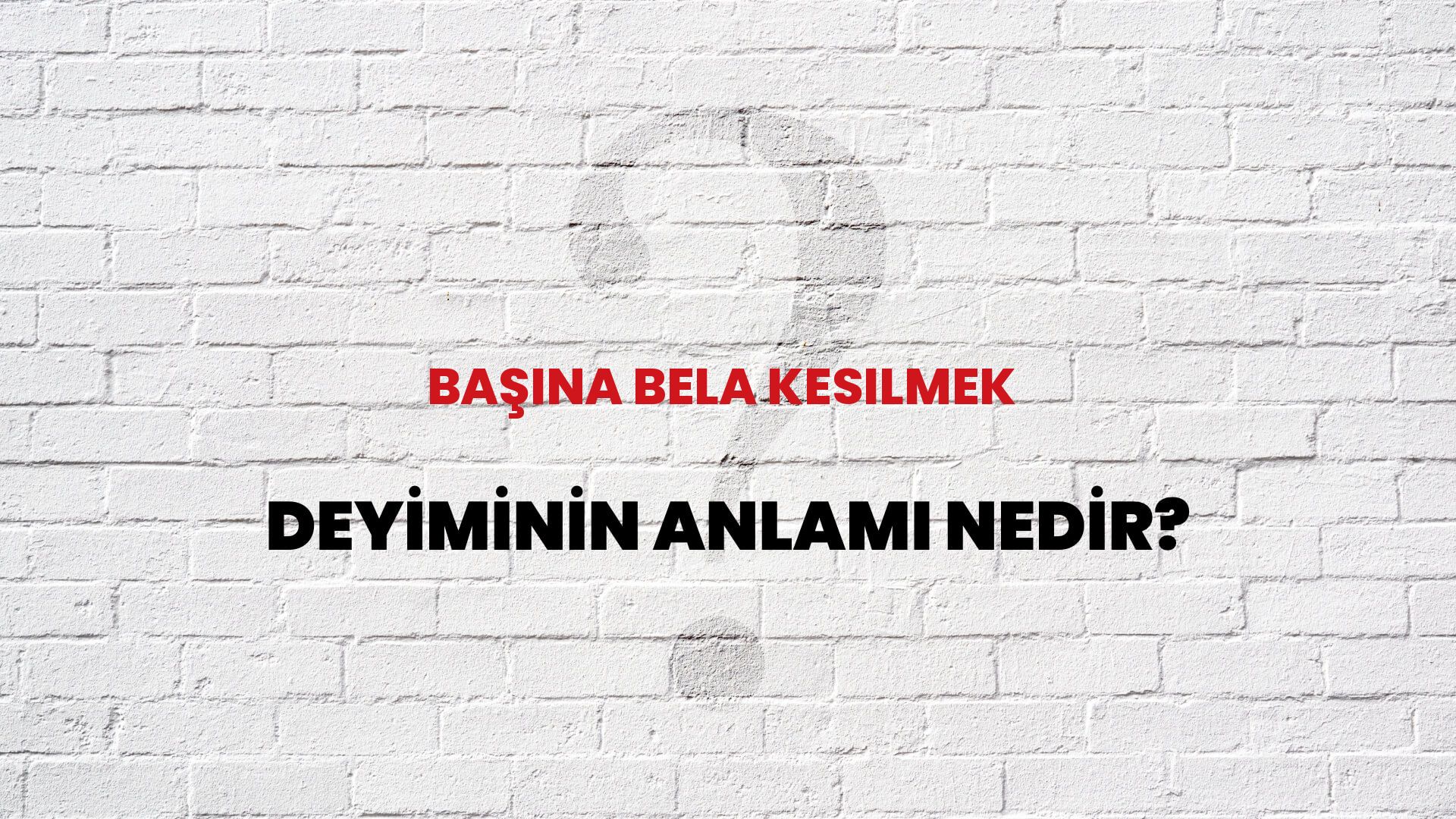 Başına Bela Kesilmek Deyiminin Anlamı Nedir?