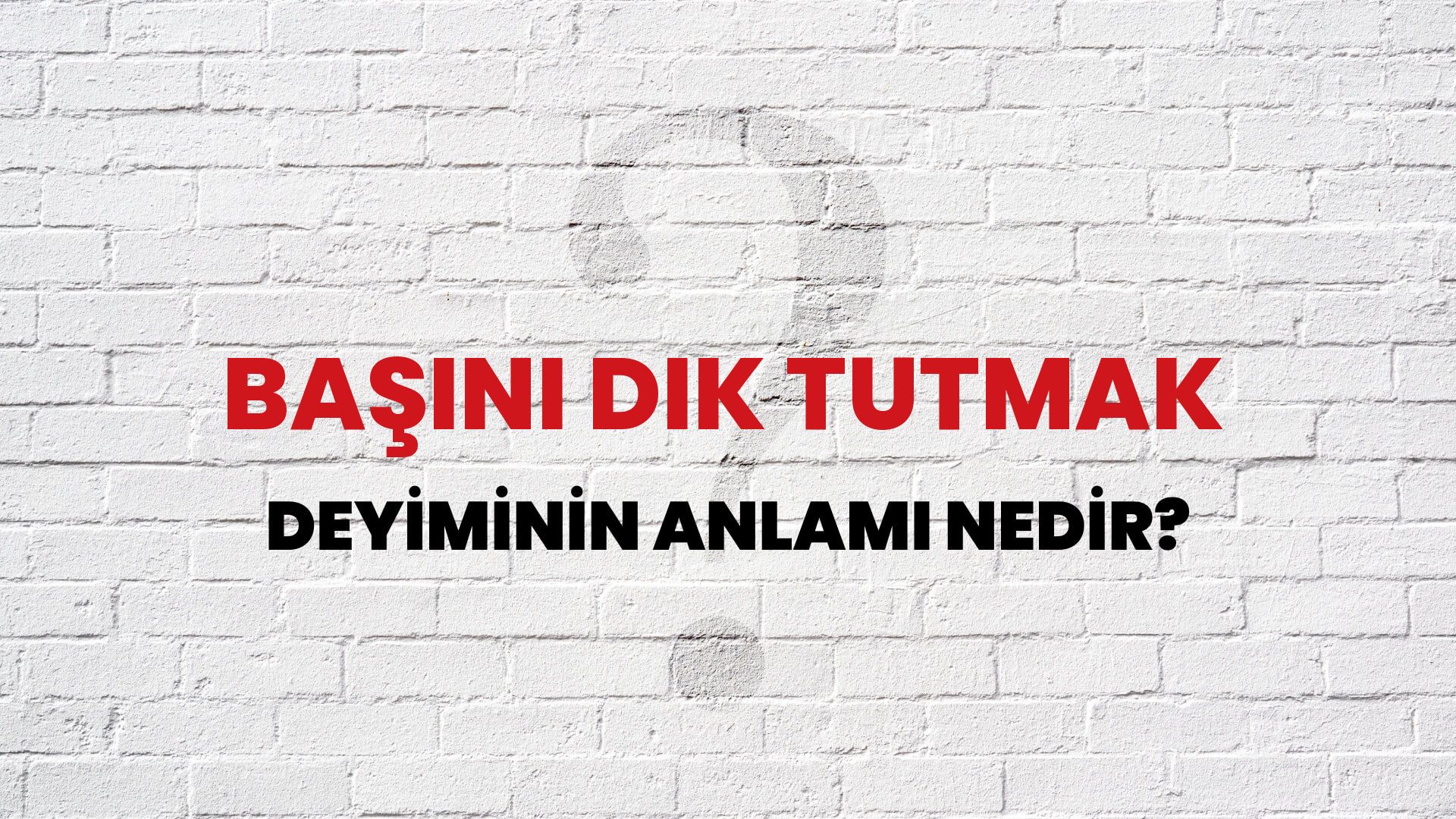 Başını Dik Tutmak Deyiminin Anlamı Nedir?