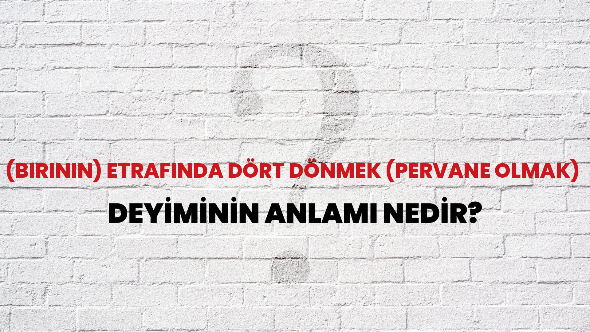 (Birinin) Etrafında Dört Dönmek (Pervane Olmak) Deyiminin Anlamı Nedir?