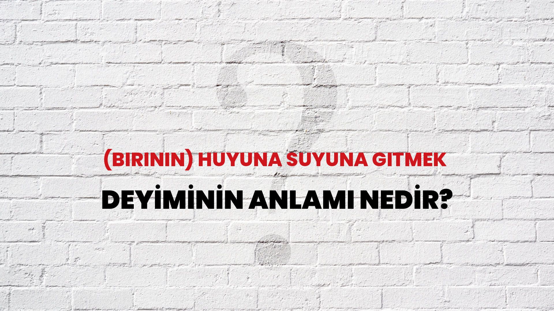 (Birinin) Huyuna Suyuna Gitmek Deyiminin Anlamı Nedir?