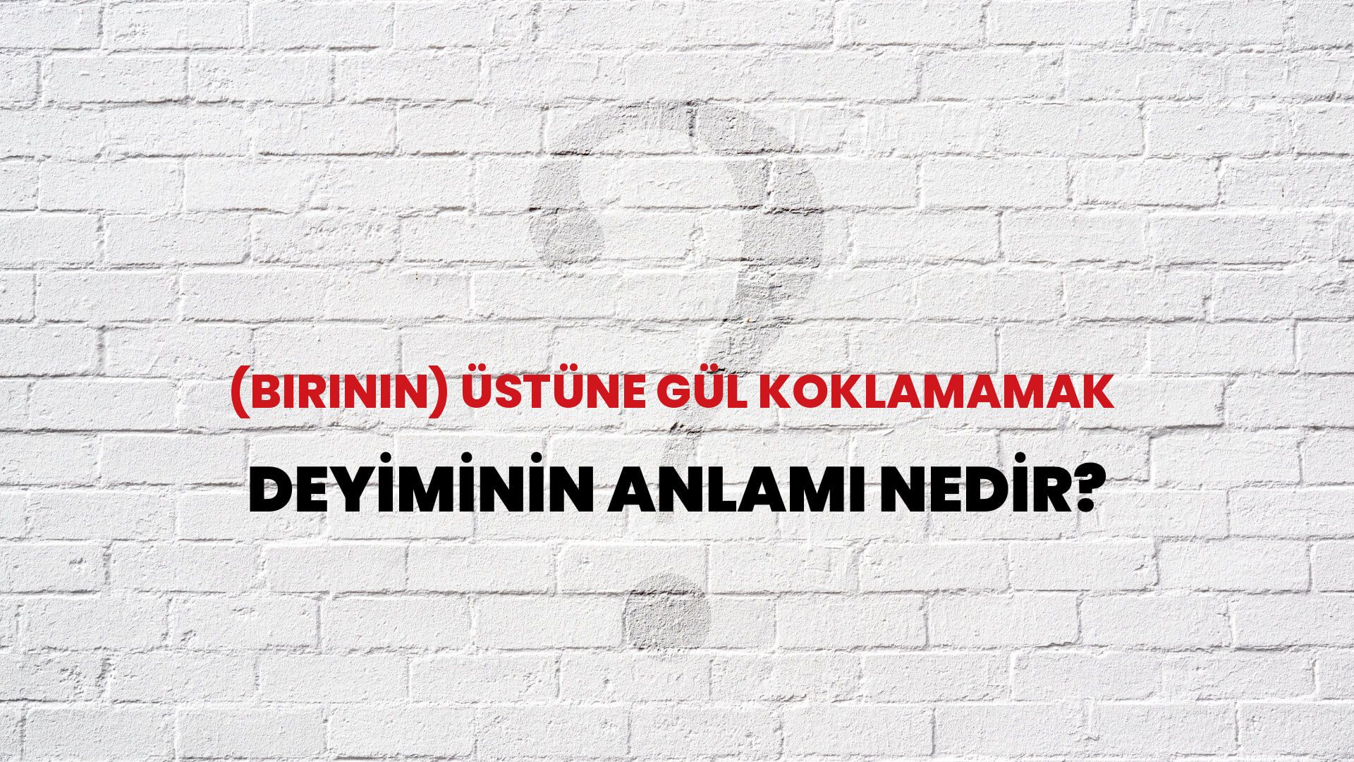 (Birinin) Üstüne Gül Koklamamak Deyiminin Anlamı Nedir?