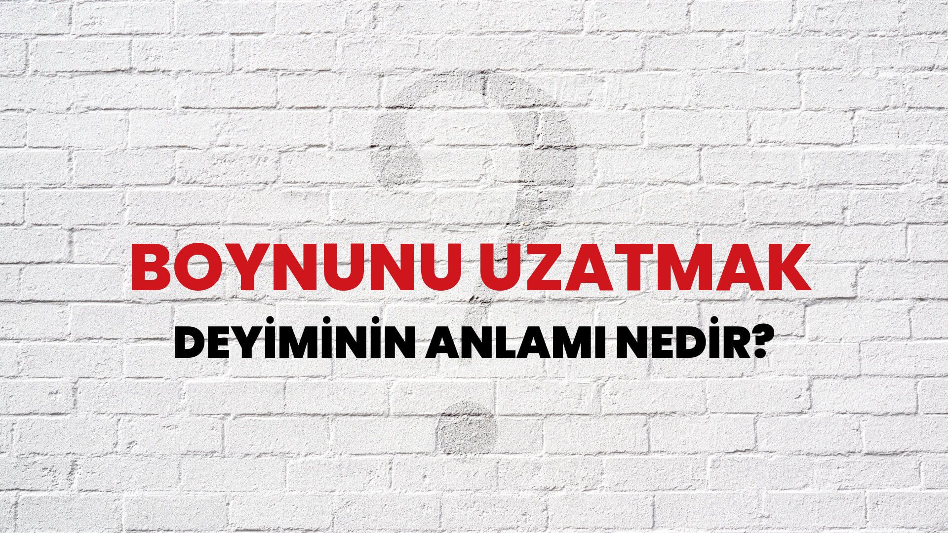 Boynunu Uzatmak Deyiminin Anlamı Nedir?