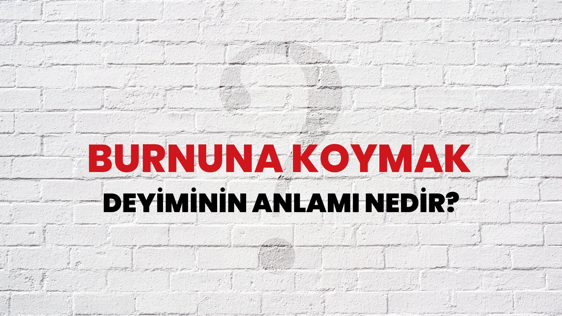 Burnuna Koymak Deyiminin Anlamı Nedir?