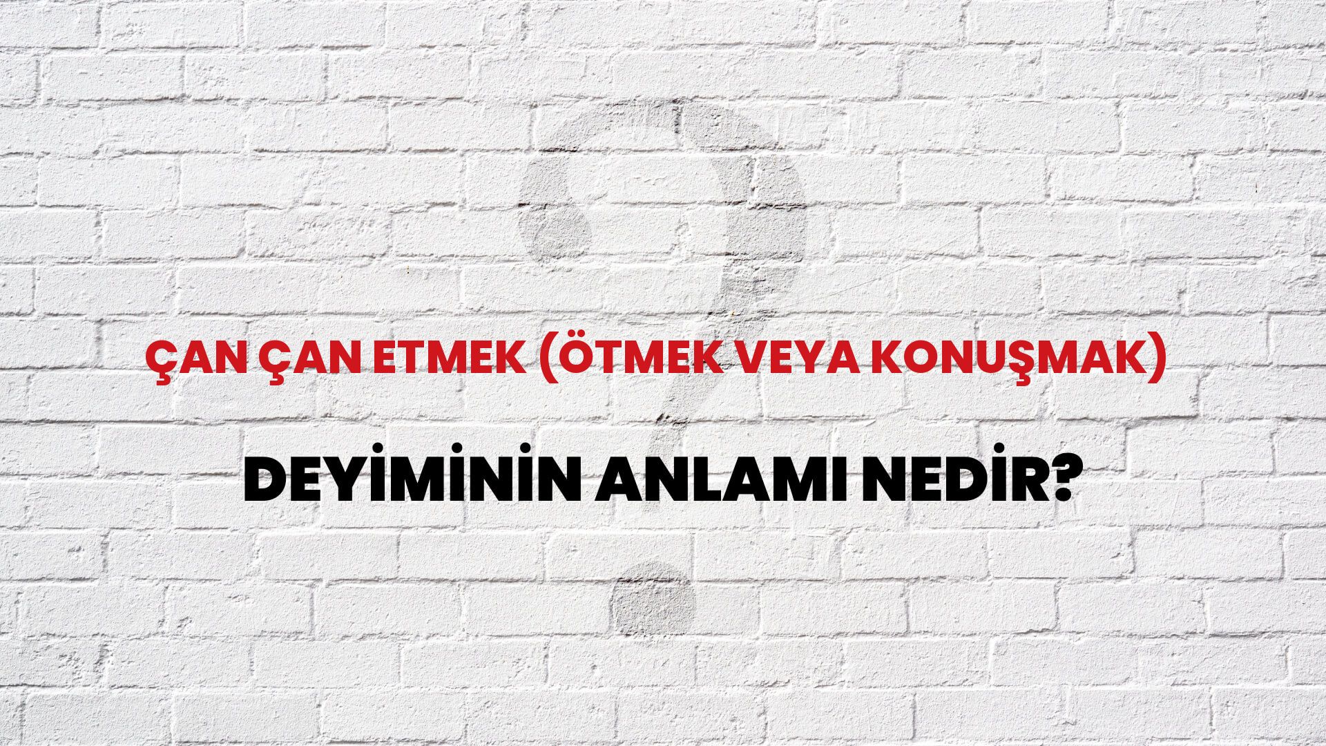 Çan Çan Etmek (Ötmek Veya Konuşmak) Deyiminin Anlamı Nedir?