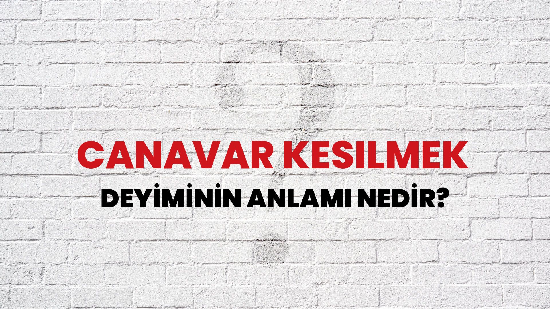 Canavar Kesilmek Deyiminin Anlamı Nedir?