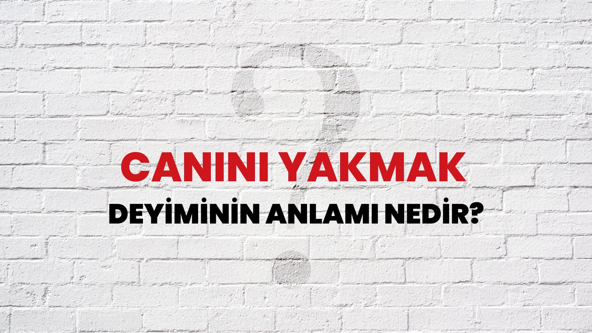 Canını Yakmak Deyiminin Anlamı Nedir?