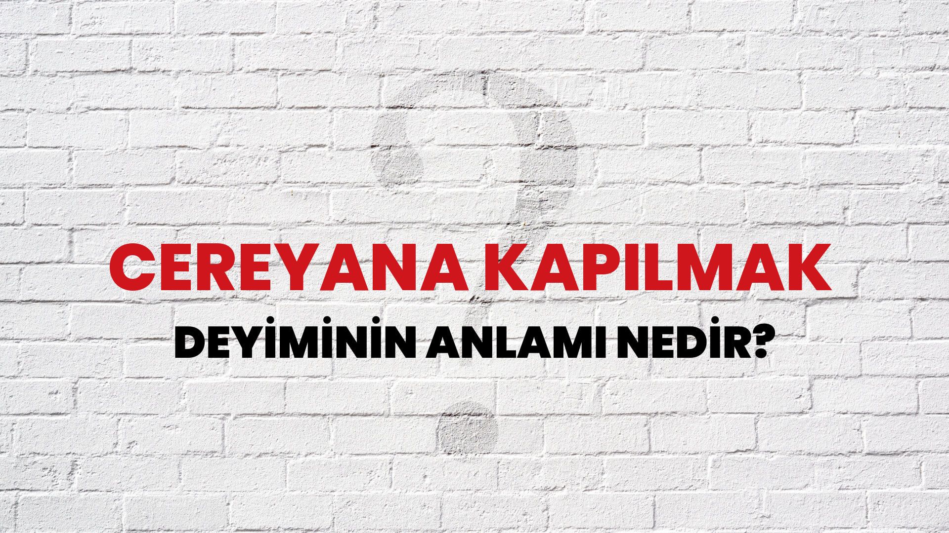 Cereyana Kapılmak Deyiminin Anlamı Nedir?