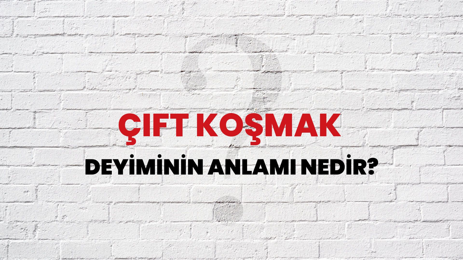Çift Koşmak Deyiminin Anlamı Nedir?