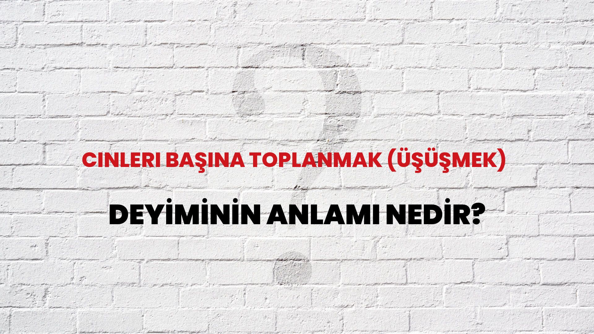 Cinleri Başına Toplanmak (Üşüşmek) Deyiminin Anlamı Nedir?