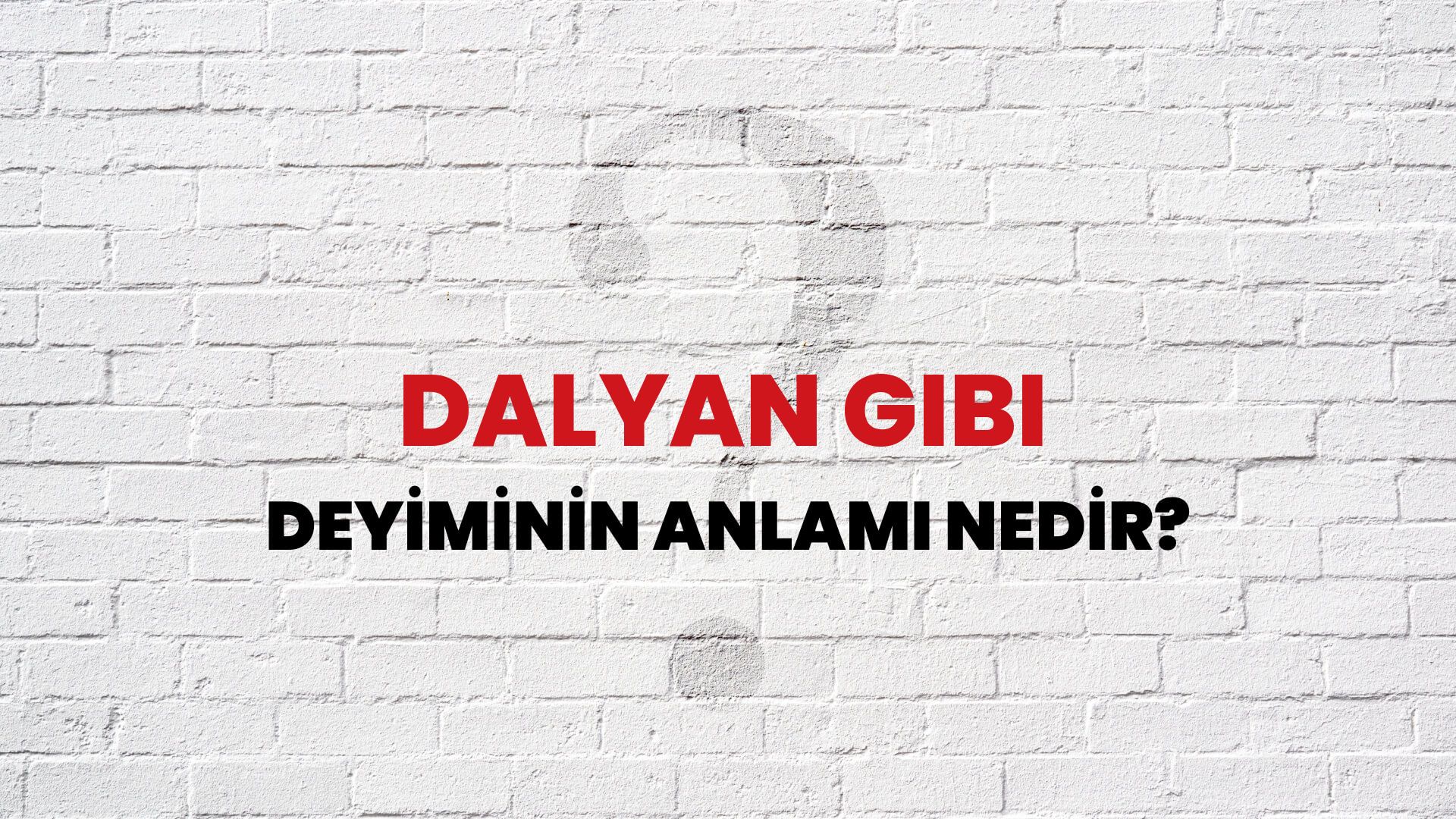 Dalyan Gibi Deyiminin Anlamı Nedir?
