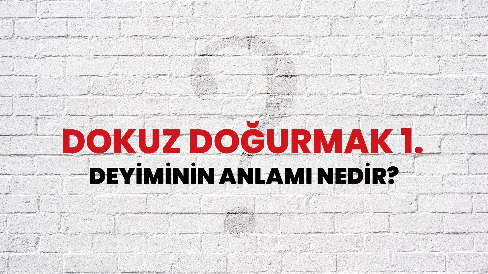 Dokuz Doğurmak 1. Deyiminin Anlamı Nedir?