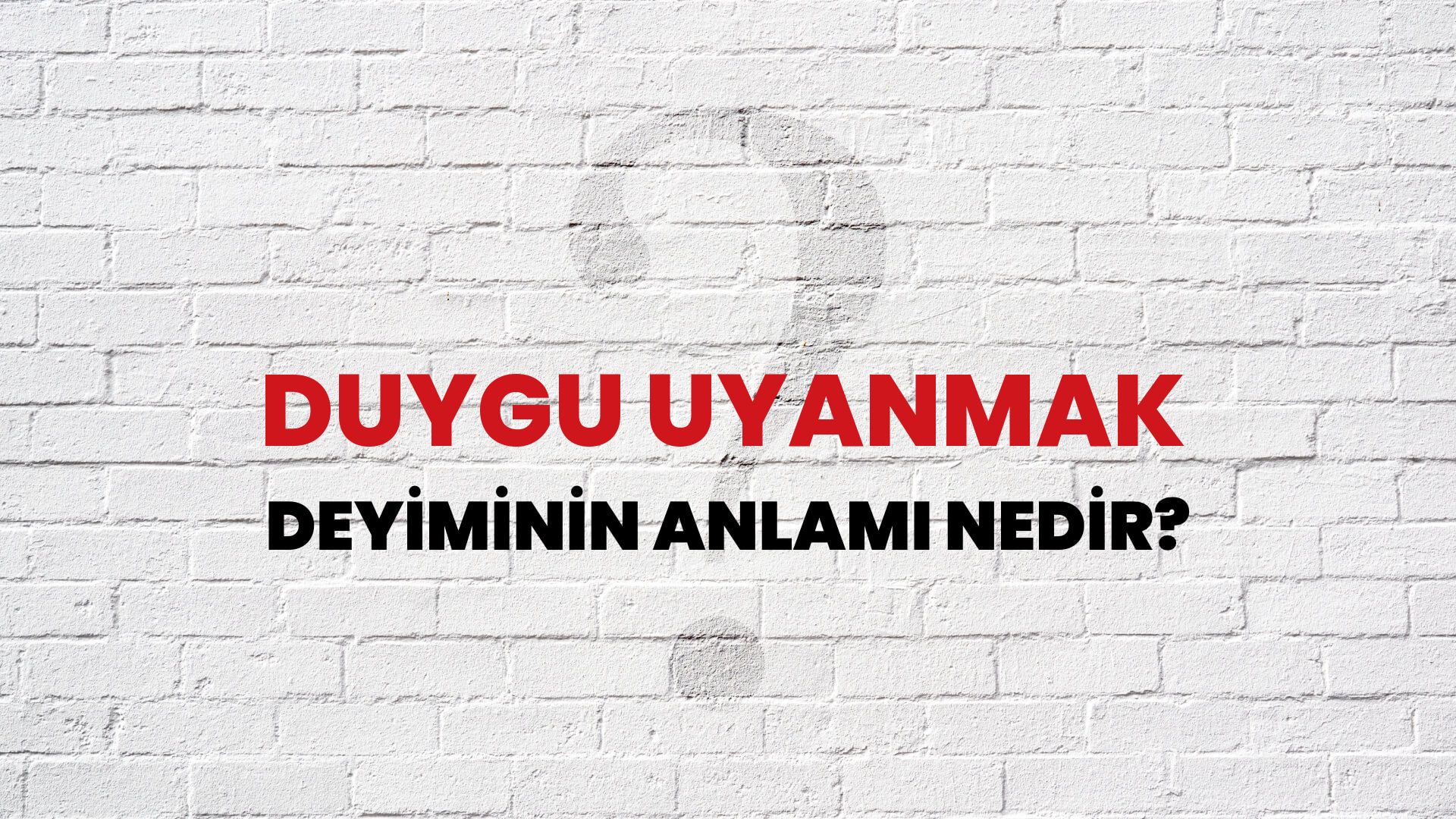 Duygu Uyanmak Deyiminin Anlamı Nedir?