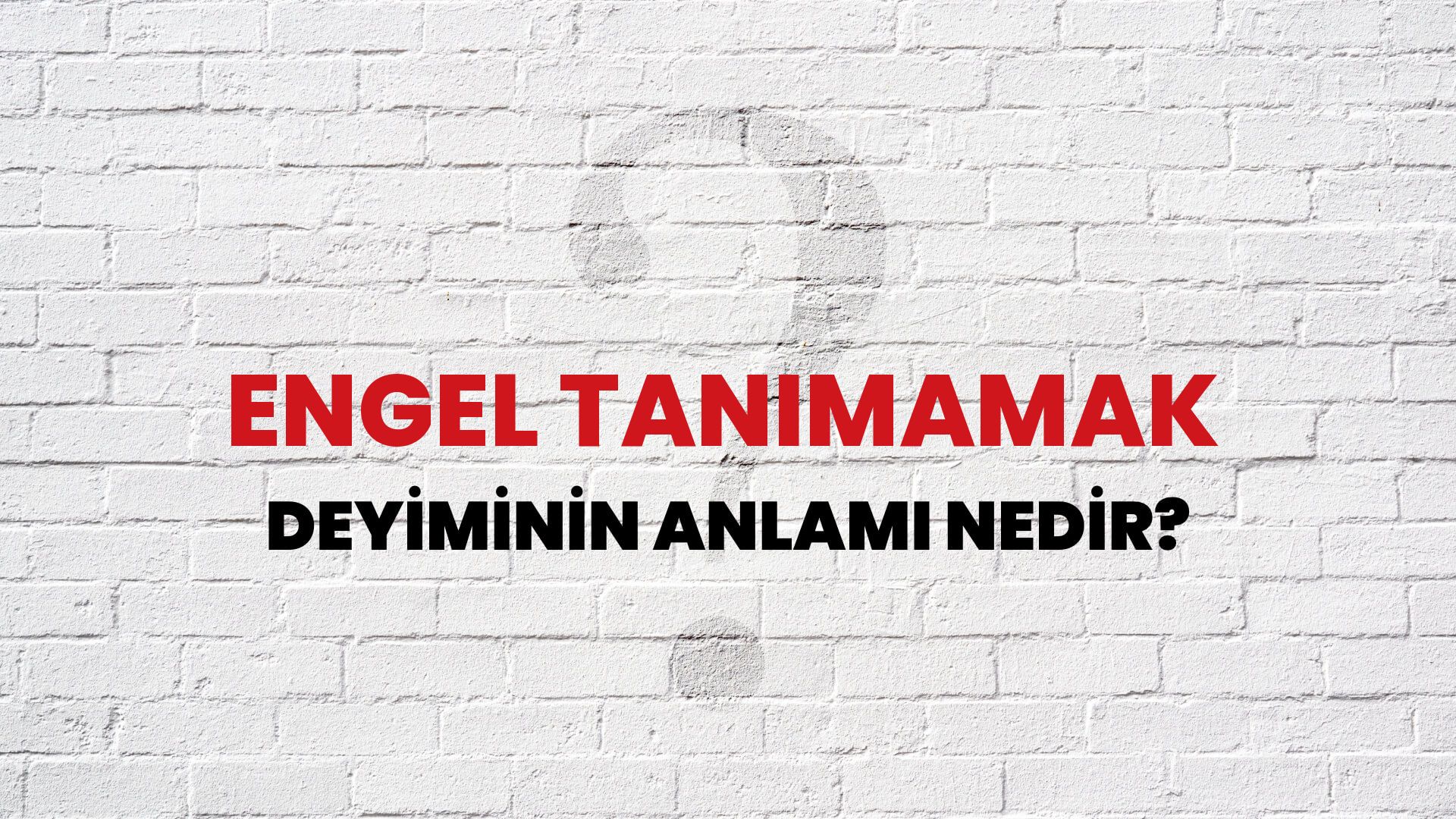 Engel Tanımamak Deyiminin Anlamı Nedir?
