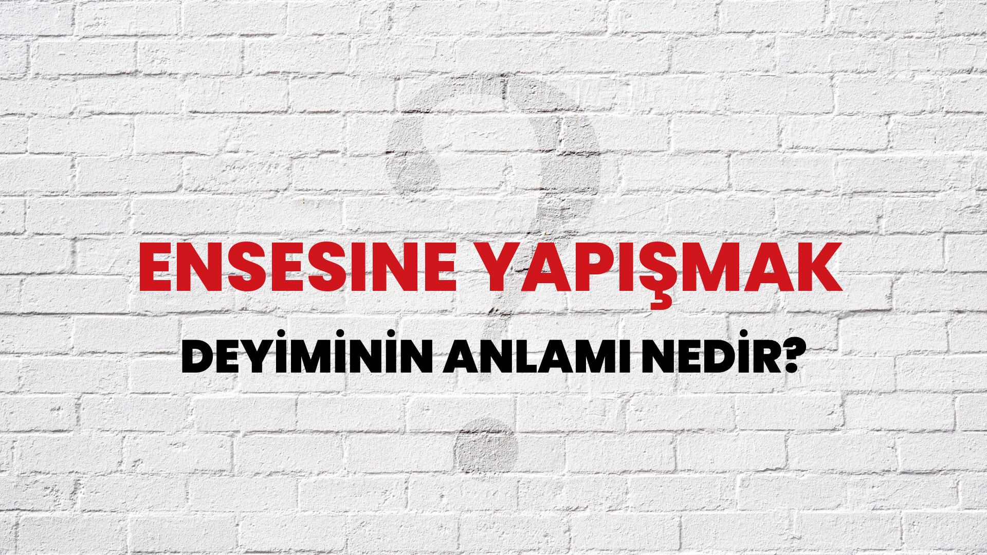 Ensesine Yapışmak Deyiminin Anlamı Nedir?