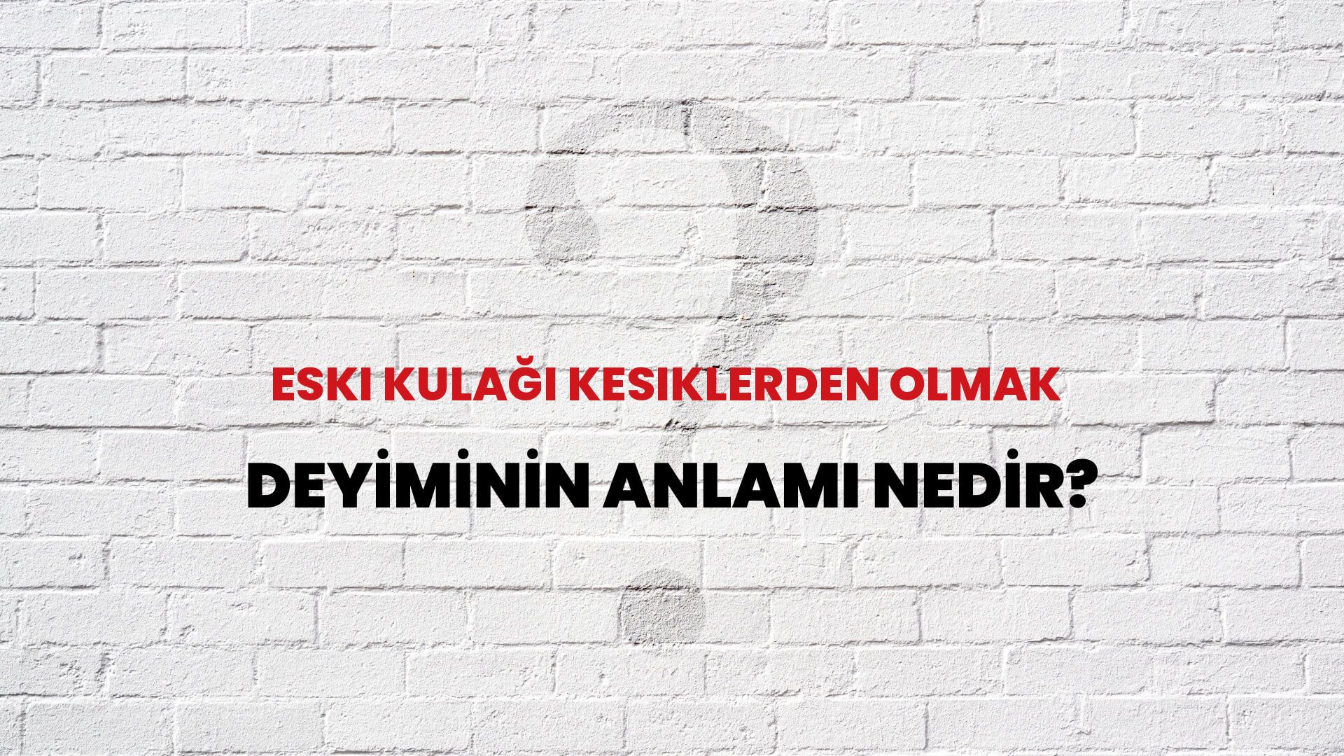 Eski Kulağı Kesiklerden Olmak Deyiminin Anlamı Nedir?